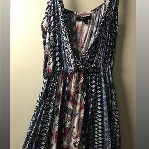 Patterned Blue Paisley Maxi Dress